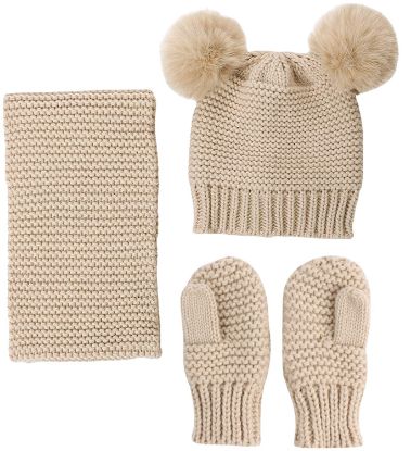 图片 Womens Winter Knit Beanie Hats Touchscreen Gloves Warm Wool Hat and Gloves Set Skull Caps with Fleece Lined