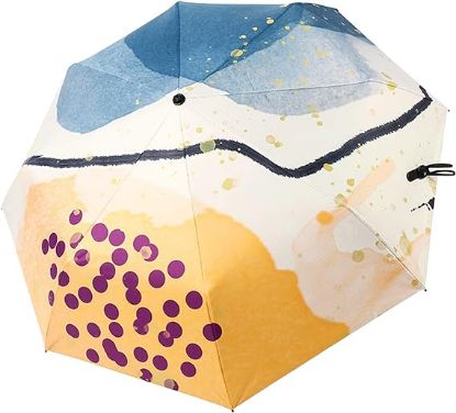 图片 Kids Umbrella for Boys & Girls,Windproof Travel Umbrella Compact Folding Collapsible Small Light, Strong, Mini, Portable Umbrella