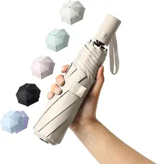 图片  Travel Umbrella for Rain and Sun Windproof Compact Small Umbrella