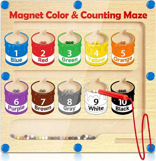 图片 Children's color sorting magnetic step counting board