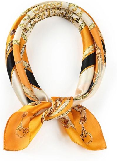 图片 100% Real Mulberry Silk Scarf -21'' x 21''